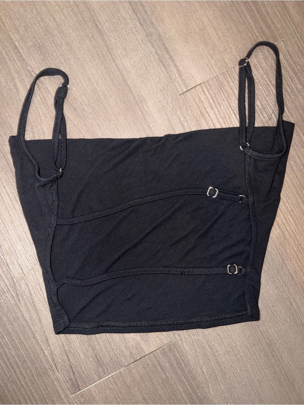 Adjustable Open Back Strappy Crop Top
